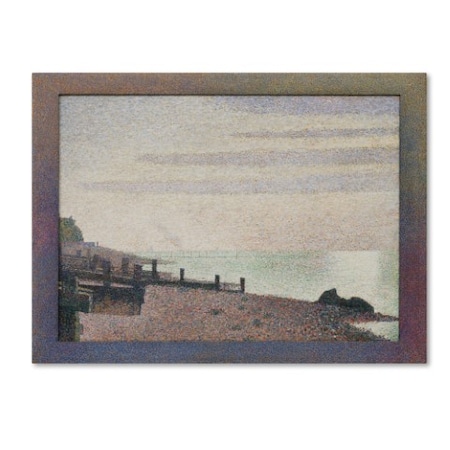 Georges Seurat 'Evening Honfleur' Canvas Art,35x47